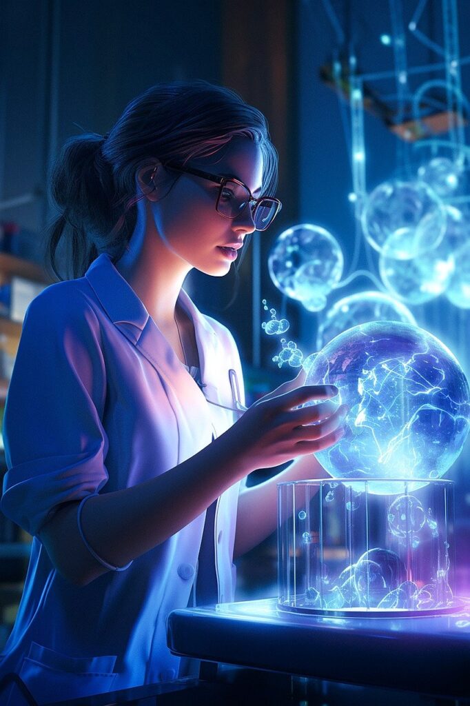 Biomedical researcher working with molecular data